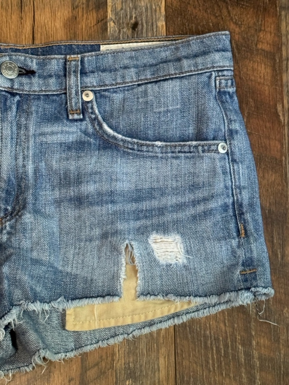 Rag & Bone Distressed Denim Jean Shorts size 28 - Picture 2 of 12